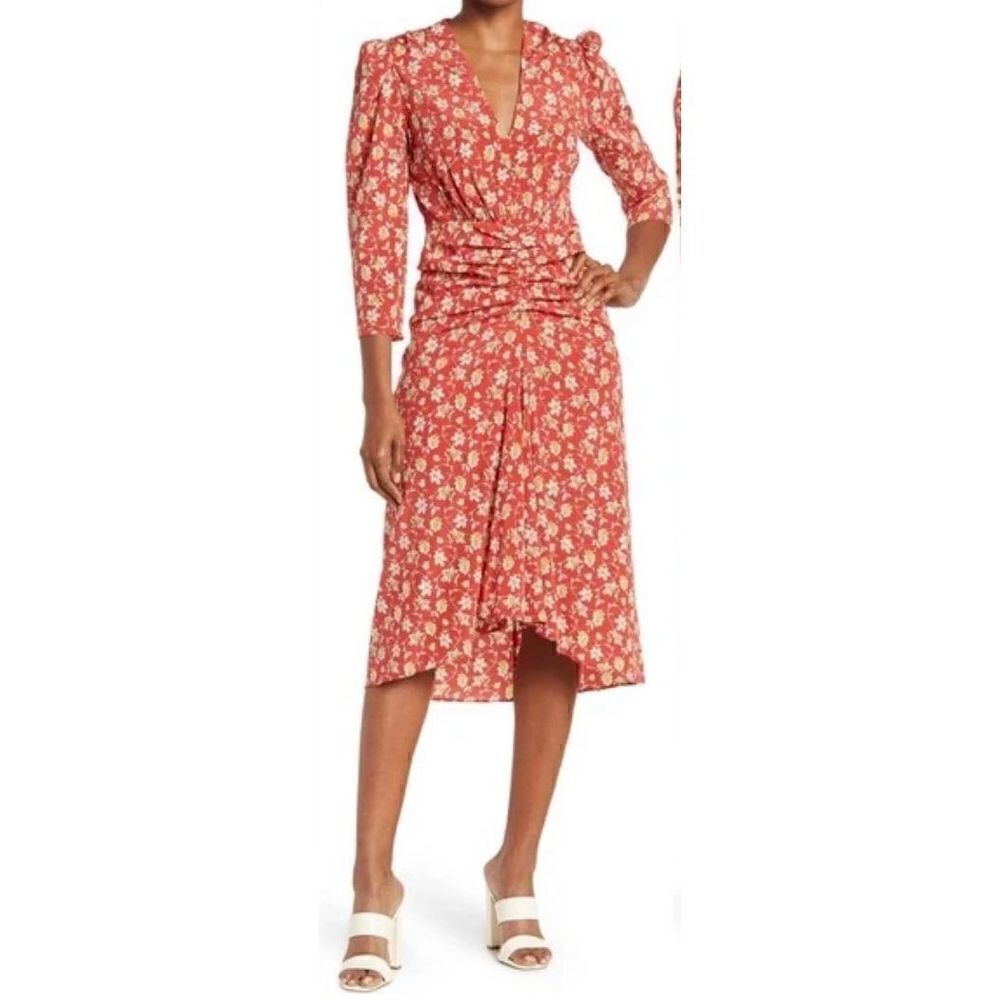 Veronica Beard Mary Dress in Red Floral NWOT Size 2
